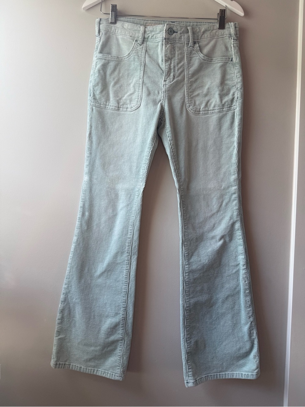 Pilcro Light Blue Corduroy Bootcut Pants Size 29 Patch Pocket